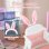 Sedia Gaming Aosom Orecchie Rosa con Poggiapiedi