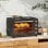 Mini Forno Homcom 800-198V90BK 28L 2600W 2 Placas 4 Níveis Preto