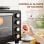 Mini Forno Homcom 800-198V90BK 28L 2600W 2 Placas 4 Níveis Preto