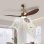 Ventilatore da Soffitto con Luce Autrucker 24W 106cm 6 Velocità Telecomando Silenzioso Bronzo