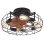 Ventilatore da Soffitto con Luce 6 Velocità Autrucker Vintage 50cm Telecomando LED Reversibile Timer