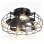 Ventilatore da Soffitto con Luce Autrucker Vintage 50cm Telecomando 6 Velocità Timer Rotazione Inversa Griglia protettiva