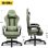 Silla Gaming GTPLAYER Ergonómica con Descansapiés y Tela Verde
