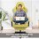 Silla gaming ergonómica GTPLAYER con soporte para pies y asiento de muelles amarillo