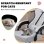 Silla GTPLAYER Ergonómica Gaming con Soporte Pies y Tela Blanco-Gris