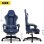 Silla gaming GTPLAYER azul oscuro con reposapiés y respaldo ajustable