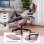 Sedia da gaming GTPLAYER Ergonomica Rosa con Poggiapiedi