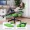 Sedia Gaming GTPLAYER Ergonomica con Poggiapiedi e Cuo PU Verde
