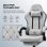 Silla Gaming GTPLAYER Ergonómica con Apoyo Pies y Respaldo Reclinable Gris