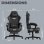 Silla gaming GTPLAYER con reclinación 150° y reposapiés negro