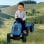 Traktor mit Pedalen Smoby Farmer XL Blau mit abnehmbarem Anhaenger