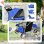 Carrozzina Aosom Pieghevole Cani Gatti Fino A 10kg Blu