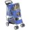 Passeggino per cani Aosom pieghevole con copertura antipioggia e cuscino lavabile blu