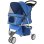 Passeggino Per Cani Pieghevole Aosom Con Portabicchieri Cestino Blu