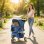 Passeggino Per Cani Pieghevole Aosom Con Portabicchieri Cestino Blu