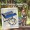Rimorchio Bici Bambini Aosom 2 Posti Telaio Acciaio Blu Oxford