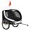 Rimorchio bici per cani Aosom 130x73x90 Bianco Nero Finestre bandierina