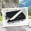 Rimorchio bici per cani Aosom 130x73x90 Bianco Nero Finestre bandierina