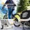Rimorchio bici per cani Aosom 130x73x90 Bianco Nero Finestre bandierina