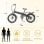 Bicicleta Eléctrica Kaisda K2c Motor 250W Batería 36V 10.4Ah Neumáticos 20" Plegable