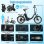 Bicicleta eléctrica plegable Kaisda K7 250W 20" batería 36V 13Ah