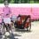 Rimorchio Bici Bambini Aosom 2 Posti Acciaio Oxford Arancione