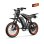 Bicicleta Eléctrica Plegable TIETIE E5 48V 20Ah 750W 80km Negra/Naranja