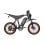 Bicicleta Eléctrica Plegable TIETIE E5 48V 20Ah 750W 80km Negra/Naranja