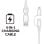 Cabo USB Ewent EC1076 4 em 1 60W 2m Branco