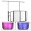 Cabina DJ Completa Vonyx DB7 + DB2 Estructura Soporte Pantalla Plegable Lycra