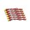 Kit de cables de alimentación APC AP8702S-WWX340 C13 a C14 con bloqueo 0,6 m Rojo 6 ud