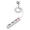 Multipresa Value 3 prese con interruttore e cavo 1,5 m bianco