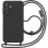Funda para móvil Avizar Silicona Soft-Touch Negra con banda ajustable para Galaxy A25 5G