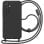 Funda para móvil Avizar Silicona Negra con cordón ajustable para Samsung Galaxy A56