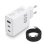 Carregador GaN 65W Dam Electronics 3 portas USB-C USB-A Cabo 2m