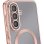Funda para móvil Avizar Backcover Silicona Rosa Transparente MagSafe para Samsung Galaxy A57