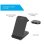 Estación de carga inalámbrica FIXED 3 en 1 USB-C carga rápida negra