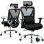 Silla Ergonómica GTPLAYER Oficina y Gaming Negra Reposacabezas 3D Soporte Lumbar