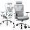 Silla Ergonómica GTPLAYER Ajustable Reposacabezas 3D Soporte Lumbar 3D Reposabrazos Plegables Gris