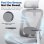 Silla Ergonómica GTPLAYER Ajustable Reposacabezas 3D Soporte Lumbar 3D Reposabrazos Plegables Gris