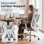 Silla Ergonómica GTPLAYER Ajustable Reposacabezas 3D Soporte Lumbar 3D Reposabrazos Plegables Gris