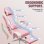 Silla gaming GTPLAYER rosa con reposapiés, soporte lumbar y respaldo reclinable