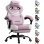 Sillón Gaming GTPLAYER Rosa Tela Reposabrazos Sincronizados Reclinable 155° Reposapiés