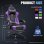 Silla Gaming GTPLAYER Ergonómica Púrpura Cojín XXL Reposapiés 135°