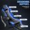 Silla Gaming GTPLAYER Ergonómica con Reposapiés Reposacabezas y Soporte Lumbar Azul