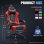 Silla gaming GTPLAYER ergonómica con reposapiés, soporte lumbar y reclinable roja