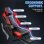 Silla gaming GTPLAYER ergonómica con reposapiés, soporte lumbar y reclinable roja