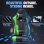 Silla gaming ergonómica GTPLAYER con reposapiés, soporte cervical y lumbar - Verde