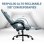 Cadeira Gaming GTPLAYER Ergonomica Reclinavel Tecido Respiravel Azul