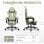 Cadeira Gaming GTPLAYER Ergonomica Giratoria Ajustavel Tecido Respiravel Verde